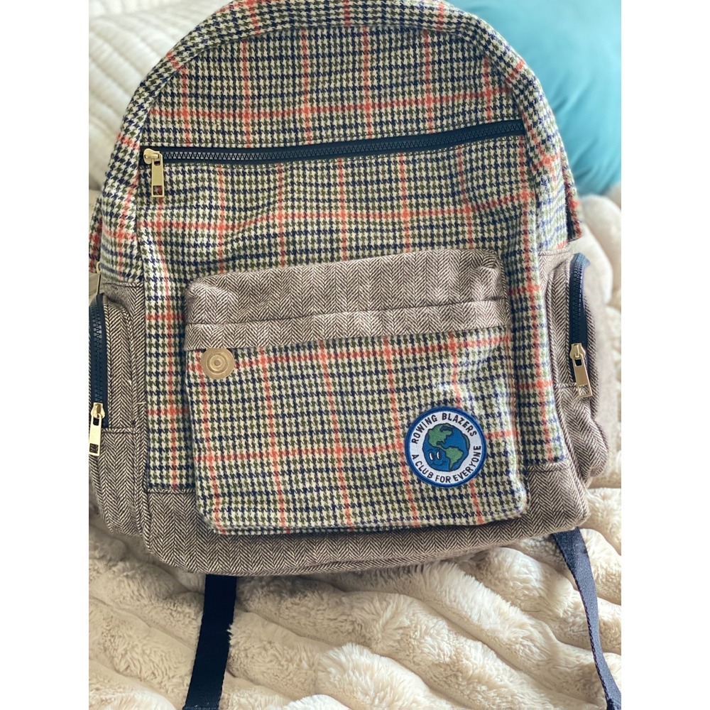 NWOT Rowing Blazers A Club For Everyone x Target Plaid Backpack 17.75" School
